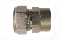 Соединение (муфта) труба-внутренняя резьба (мама) 20мм*3/4 (никель)