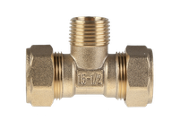 Тройник труба- наружная резьба (папа)-труба 15-1/2-15 STACORT