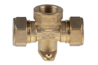 Тройник установочный труба-внутренняя резьба (мама)-труба 15*1/2