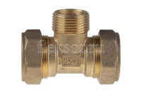 Тройник труба-наружная резьба(папа)-труба 25*1*25