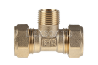 Тройник труба-наружная резьба(папа)-труба 15*1/2*15